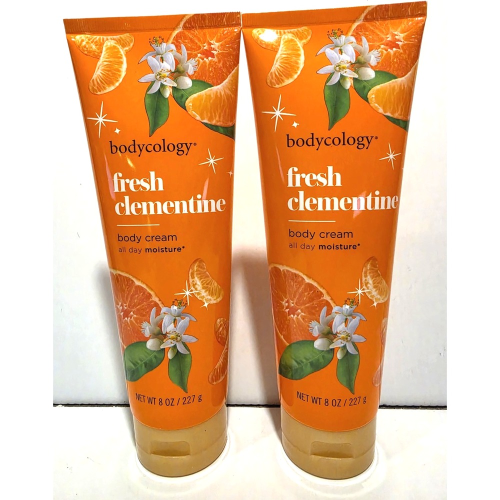 Bodycology Fresh Clementine Body Cream All Day Moisture 8oz 2 Pack